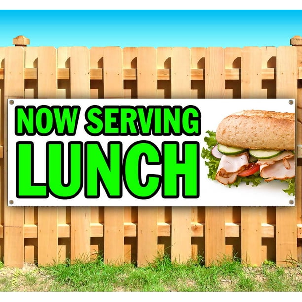 6 Lunch 13 oz Heavy Duty Vinyl Banner with Grommets 6 Lunch 13 oz Heavy Duty Vinyl Banner with Grommets